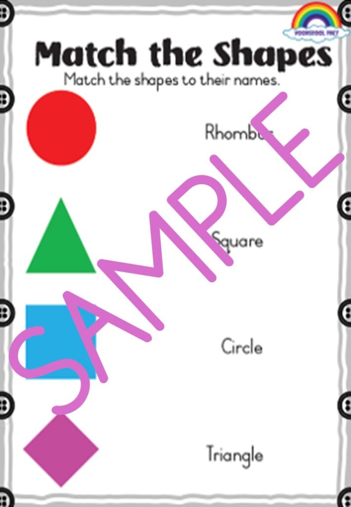 2D Shapes Worksheet – Skool Pret