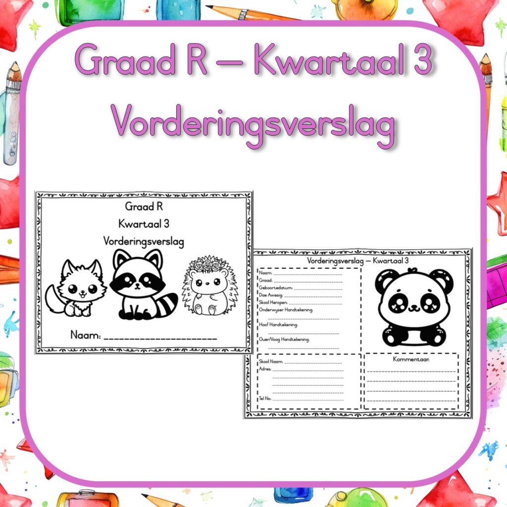 Grade R Term 4 Report Reports / Rapporte – Skool Pret