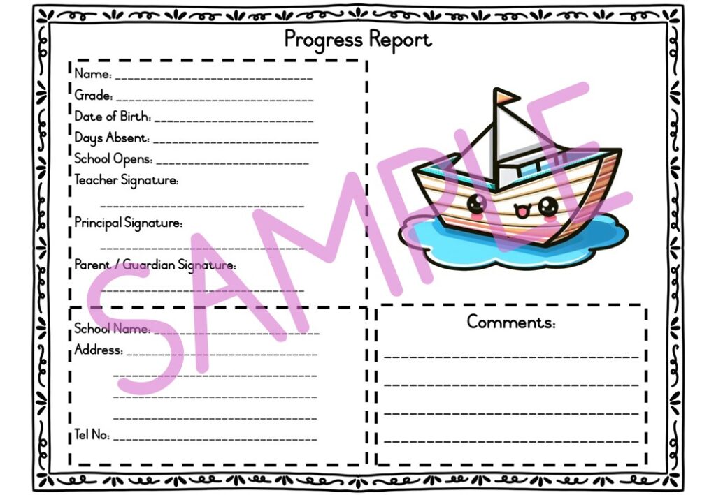 Pass Report Grade R Grade RR Progress Reports – Skool Pret