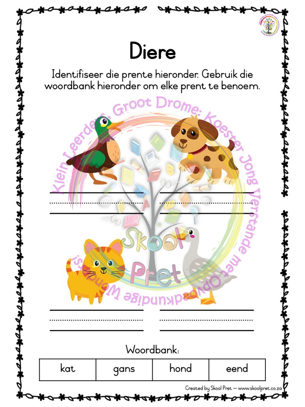 Diere Name Aktiwiteitsboek - Image 2